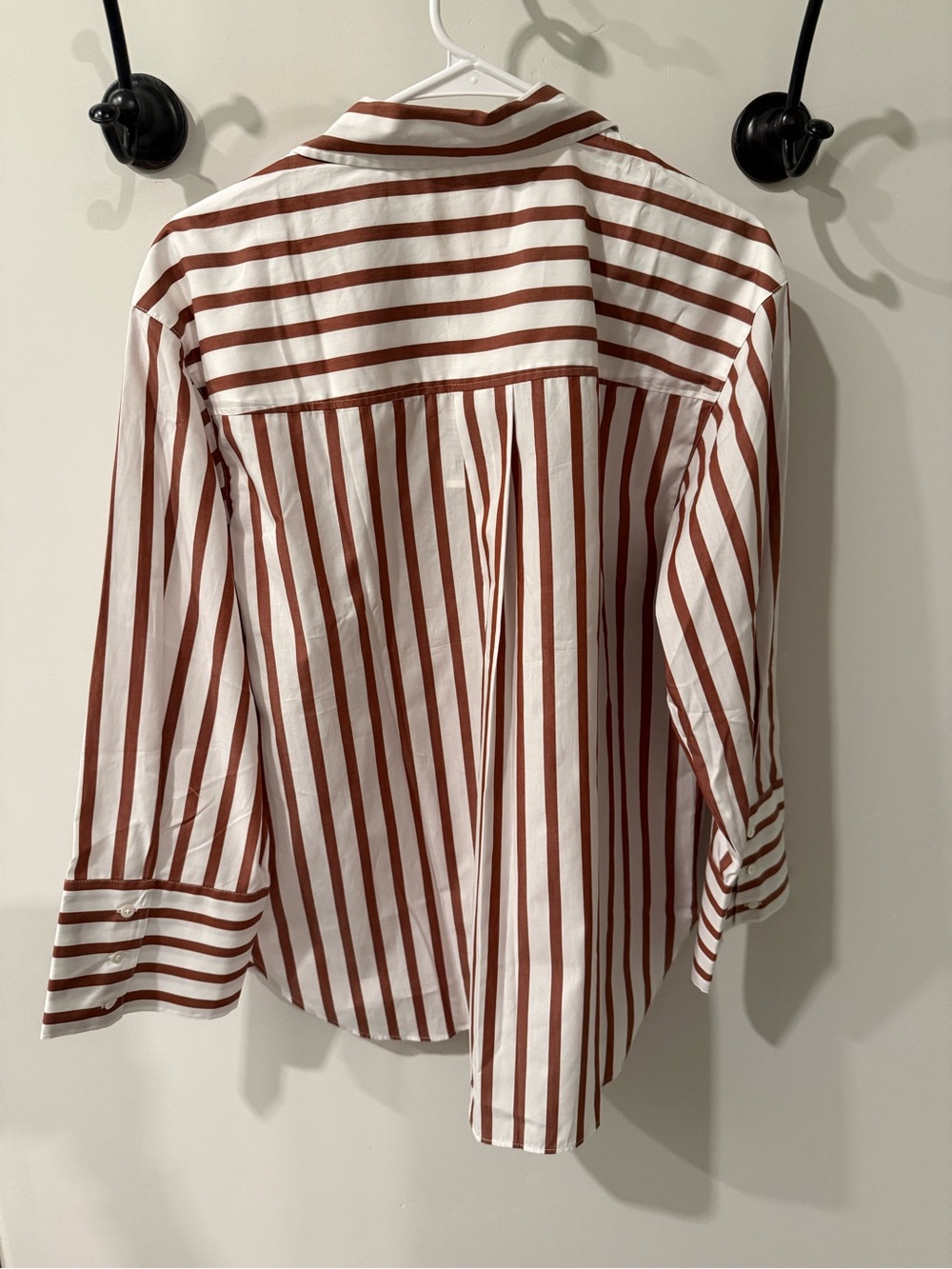 NWT Sézane Bilma Camel Stripes Button Down Shirt - Picture 3 of 11